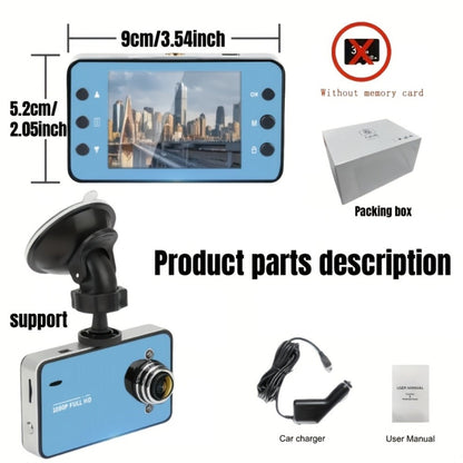 1080P Dash Cam with Night Vision & Loop Recording – 2.2" Car DVR Camera, Suction Cup Mount, Single Lens, No SD Card Required