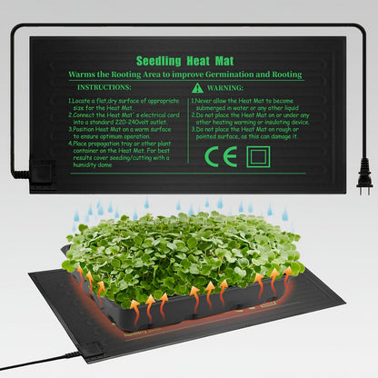 Seedling Heat Mat MET, Uniform Heating for Germination Indoor Gardening Greenhouse, Hydroponic Seed Starting Warming Pad M & L Size