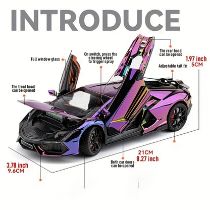 1:24 Scale Die-Cast Sports Car Model Collectible - Zinc Alloy Static Ornament with Realistic Details