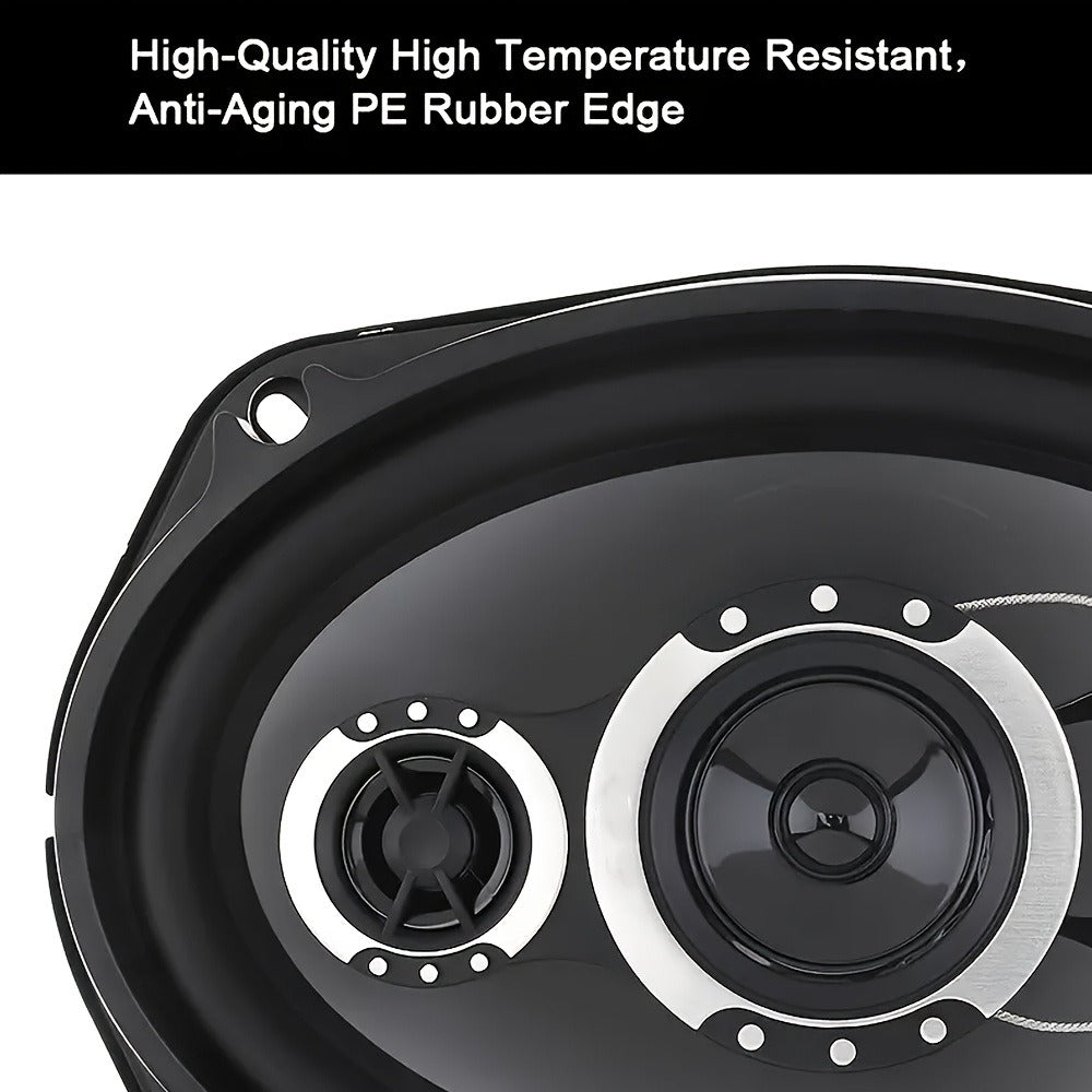 6x9 Inch Coaxial Car Speakers 1000W Max – 2-Way HiFi Full Range Stereo with Soundproof Enclosures, Bass Boost, Pure Copper Coil