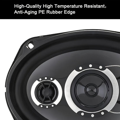 6x9 Inch Coaxial Car Speakers 1000W Max – 2-Way HiFi Full Range Stereo with Soundproof Enclosures, Bass Boost, Pure Copper Coil