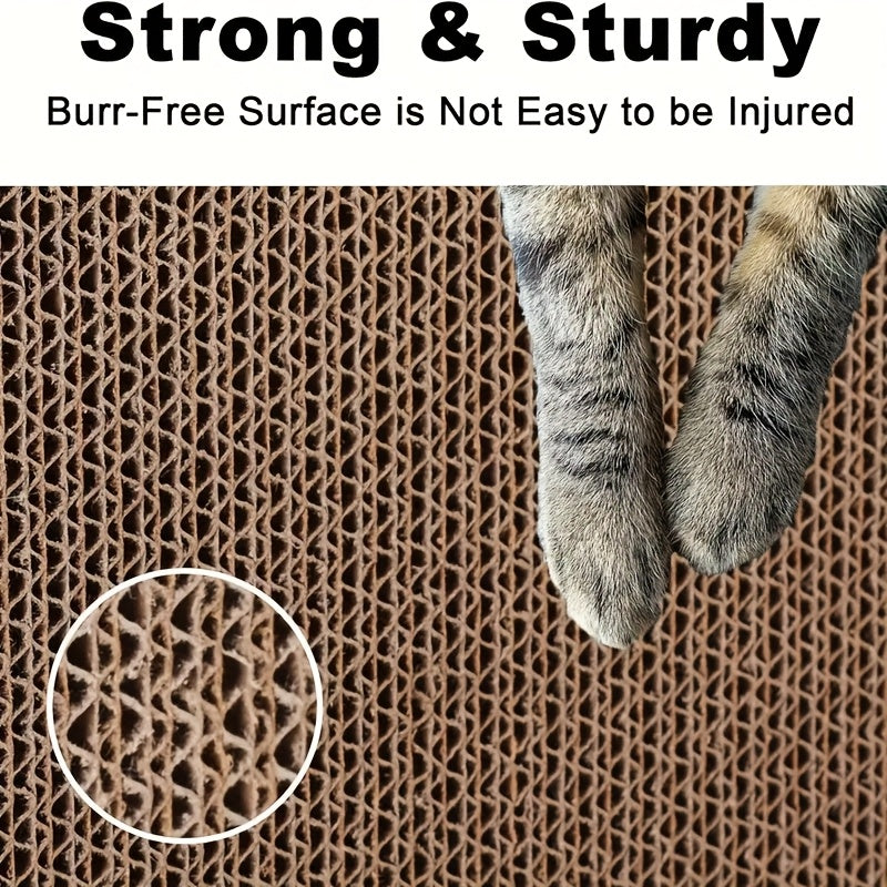 Cat Scratching Board & Bed Combo – 5-Layer Large Corrugated Cardboard Scratcher with Premium Texture, Replaceable Design for Indoor Cats