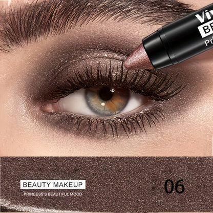 Eyeshadow Sticks 7-Piece Set Pop Color Matte, Easy Apply Smoky Eye Makeup Pencils with Eyebrow Pencil