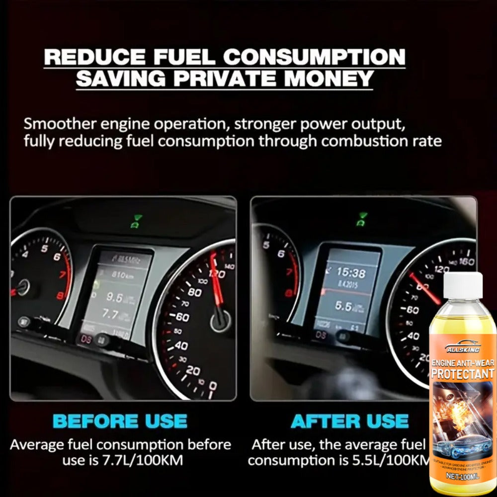 Engine Anti-Wear Protection Fluid 100ml – Cylinder Block Restoration Agent, Reduces Engine Noise, Prevents Wear, Seals Micro-Cracks