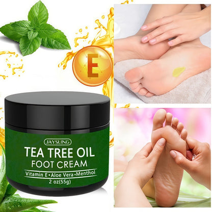 Tea Tree Oil & Coconut Oil Foot & Hand Cream 2-Pack, Deep Moisturizing for Dry Cracked Heels, Rough Hands &