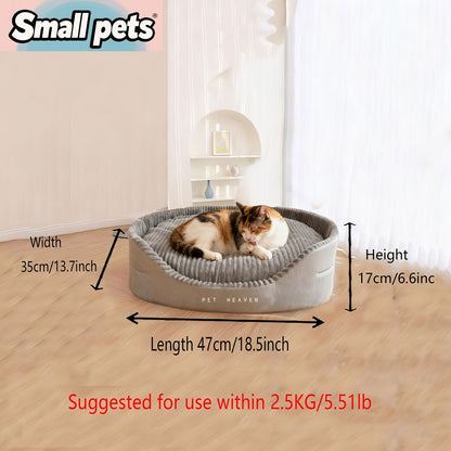 Ribbed Bolster Pet Bed System with M-XXL Beds and Separately Labeled Replacement Mat or Cushion