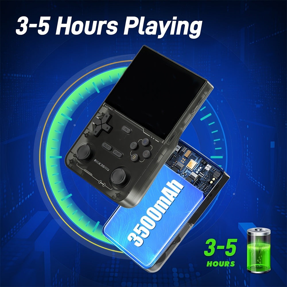 Portable Handheld Game Console Open 3.5 Inch IPS Screen 64GB TF Card Pre-Installed Emulator Ultra Long Battery OTG