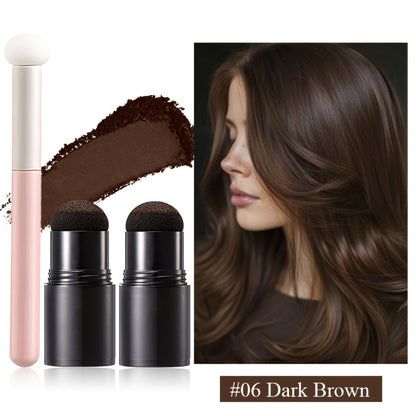Root Touch Up Powder Stick with Brush – Instant Hair Root Concealer & Eyebrow Filler | Concentrated Paste Formula for Targeted Gray Coverage