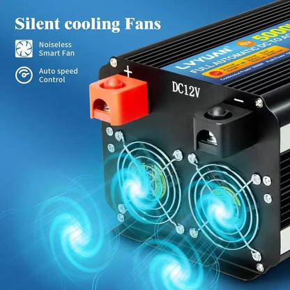 Pure Sine Wave Power Inverter 4000W 8000W Peak DC 12V to AC 110V with LCD Display Remote Control 4 AC for Garden, Patio and Yard Use