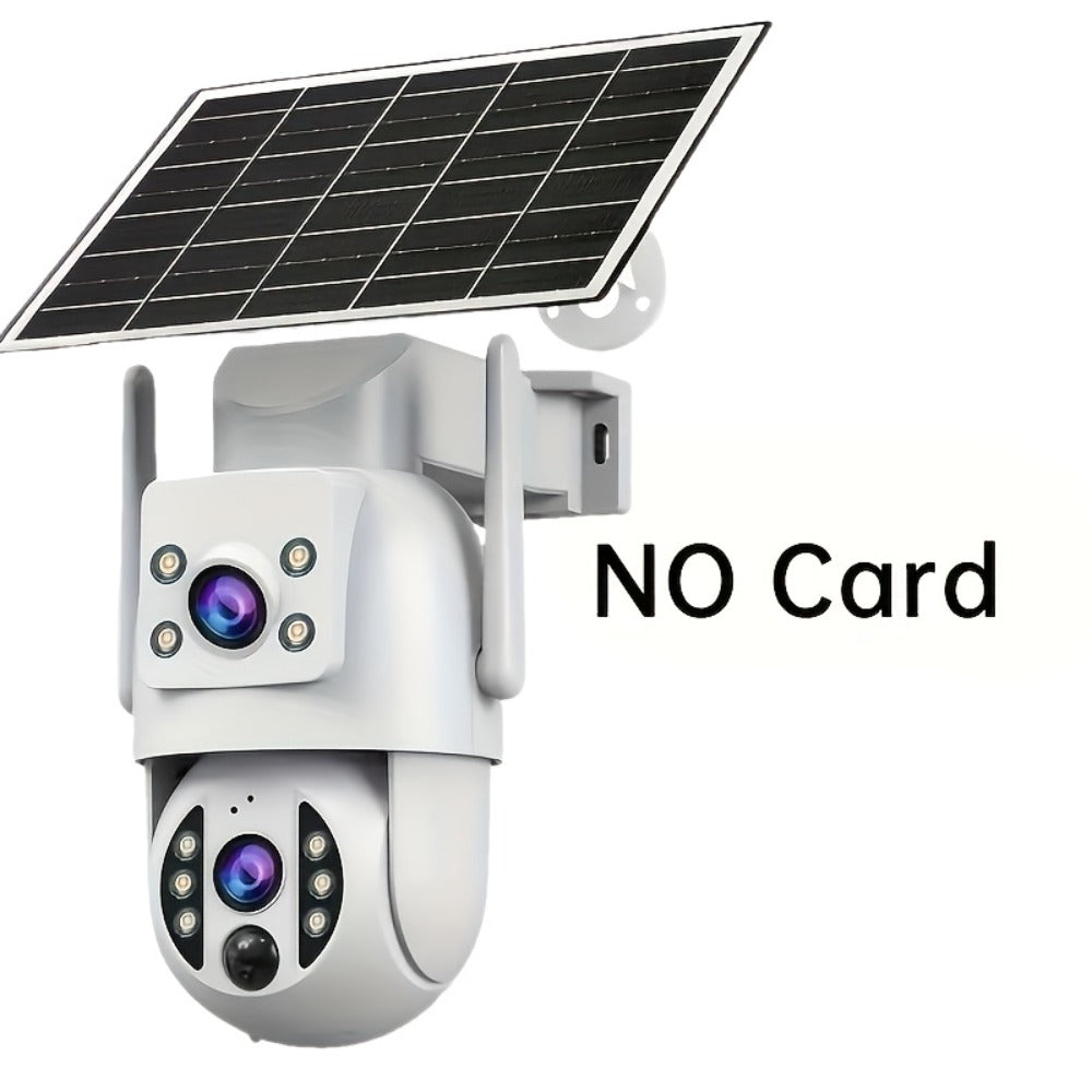 JOOAN RS3 3MP Dual-Lens Solar PTZ Security Camera with 2.4GHz WiFi, 9000mAh Battery and No Card