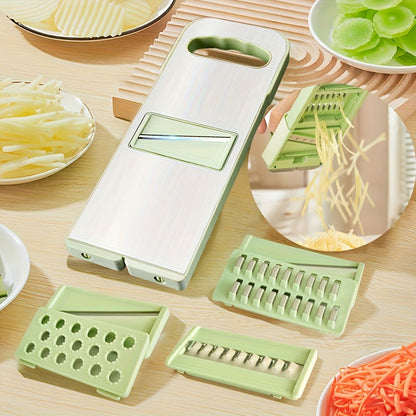 Mandoline Slicer 6-in-1 Vegetable Slicer Set with Interchangeable Blades – Stainless Steel for Home Cooking, Dining and Outdoor Meals