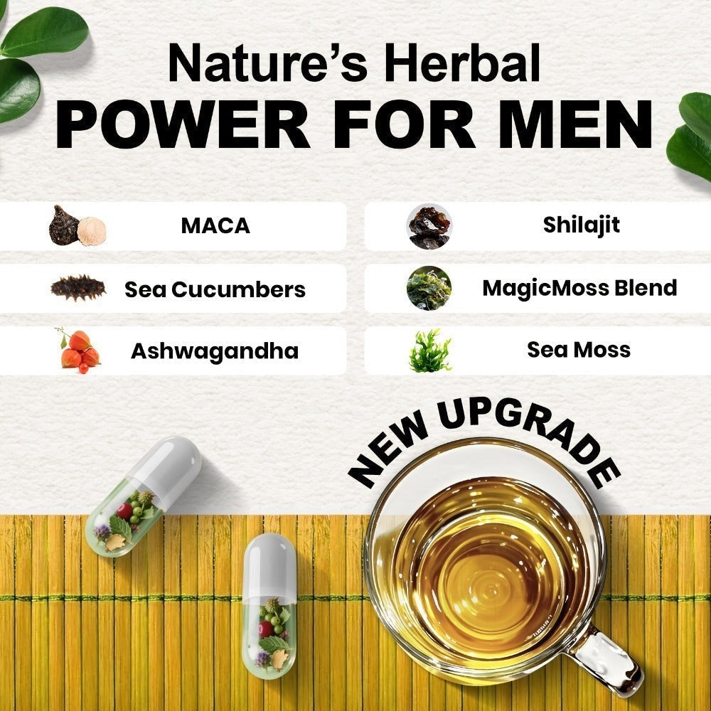 Men's Daily Fuel Supplement 2-Pack, Blue Strength 5-in-1 Formula with Maca, Ashwagandha, Tongkat Ali