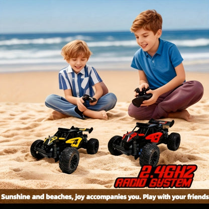 RC Off-Road Car with LED Lights for Kids Ages 6+, High Speed Remote Control Buggy Light-Up RC Truck for Boys & Girls