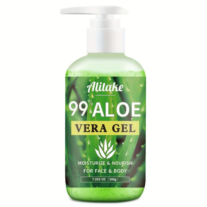99% Pure Aloe Vera Gel 200ml / 7oz Fresh-Harvested Within 12 Hours for Bath Time, Home Spa and Personal Care