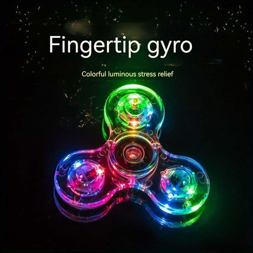 LED Spinning Top Fidget Toy 12 Pack Glow in the Dark Crystal Gyroscope with Vibrant Lights for Parties, Celebrations and Guest Favors
