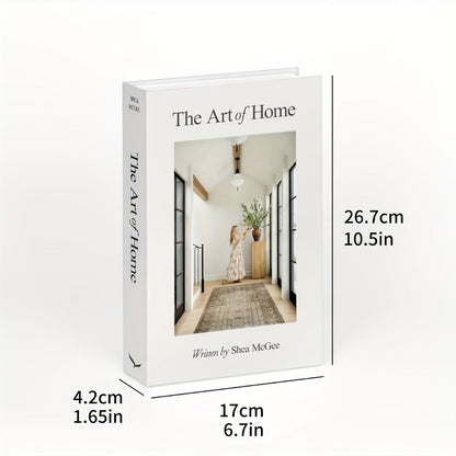 Decorative Books Set of 3 for Home Decor, Faux Coffee Table Books with Gold Text – Life, The Art of Home & Design Choices
