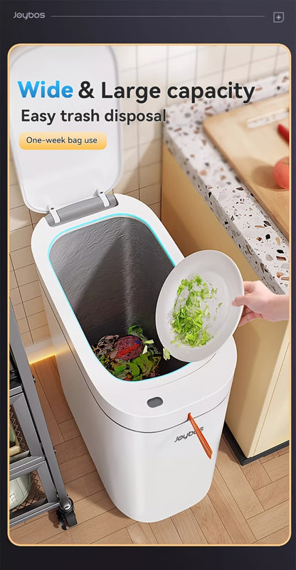 Sensor Trash Can Self-Emptying 3.8 Gallon with Drawstring Bags – Hands Free Infrared Smart for Home Cooking, Dining and Outdoor Meals