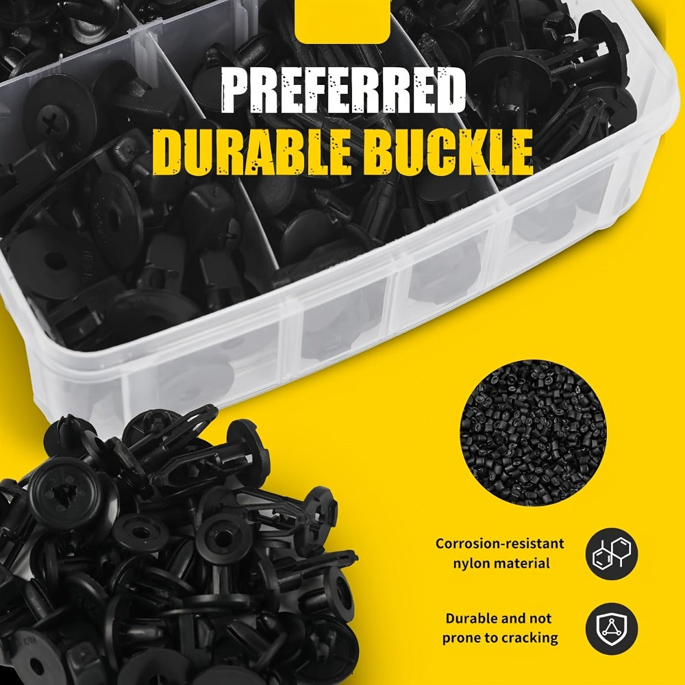 Automotive Push Retainer Clip Kit with 115, 635, 640 or 1290-Piece Options and Pictured Removal Tools