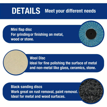 108pcs 2 Inch Sanding Discs Set with 1/4" Holder, Roloc Quick-Change Surface Conditioning Discs for Die Grinder