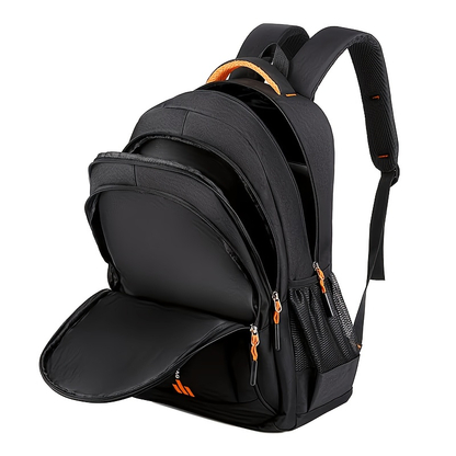 Business Travel Backpack for Men – Large Capacity Durable Nylon, Multi-Compartment, Adjustable Shoulder Straps
