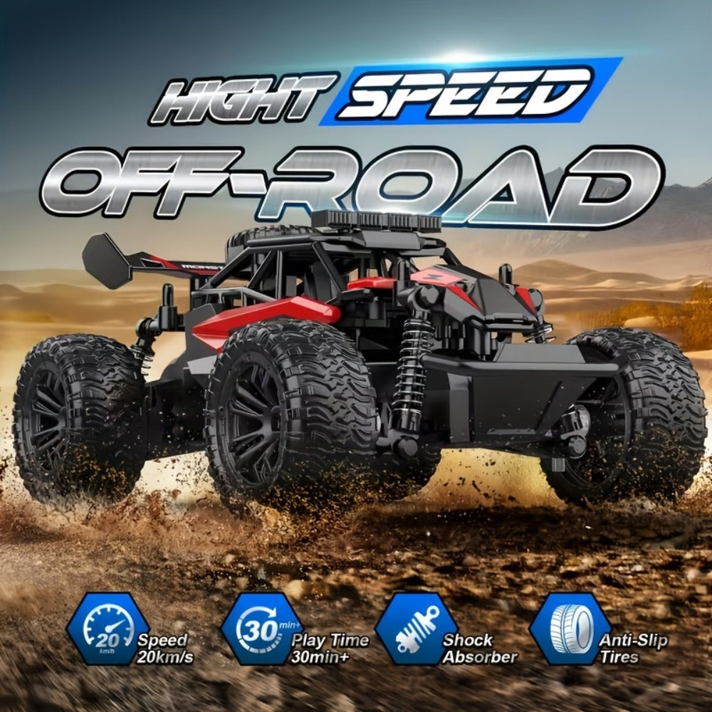 Remote Control Car, CASER Off-Road Truck with 30KM/H Source Speed, 2.4GHz Control, Alloy Construction and Two Colors