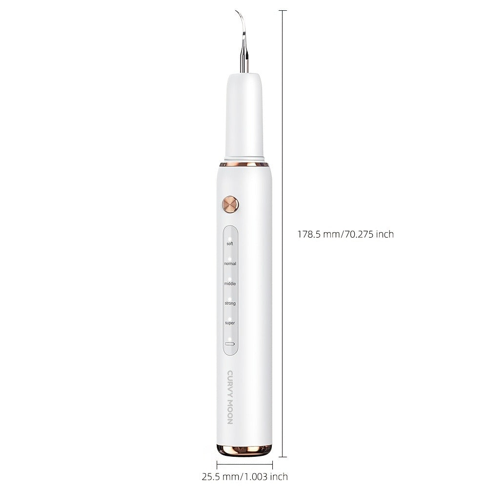 Ultrasonic Tartar Remover Electric Tooth Cleaner 5-Speed IPX6 Waterproof USB Rechargeable Dental Scaler