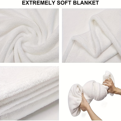 Deer Pattern Flannel Throw Blanket 200-250GSM, for Sofas, Beds and Everyday Home Comfort, with the Listed Configuration