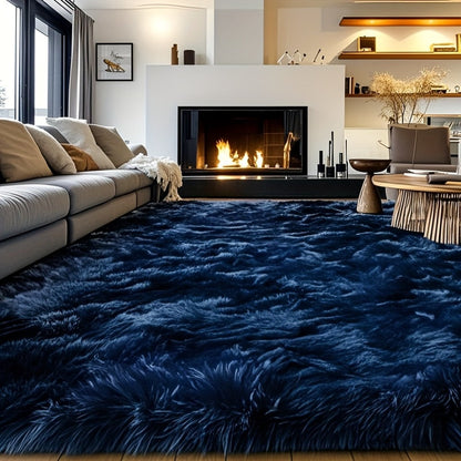 Area Rug for Bedroom, 8x10 Fluffy Shag with 1.8-Inch Plush Pile and Nine Colors for Bedroom or Living Room