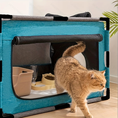 Plastic Pet Whelping Box & Indoor Playpen for Cats, Dogs, Kittens & Puppies, Assembleable, Ventilated