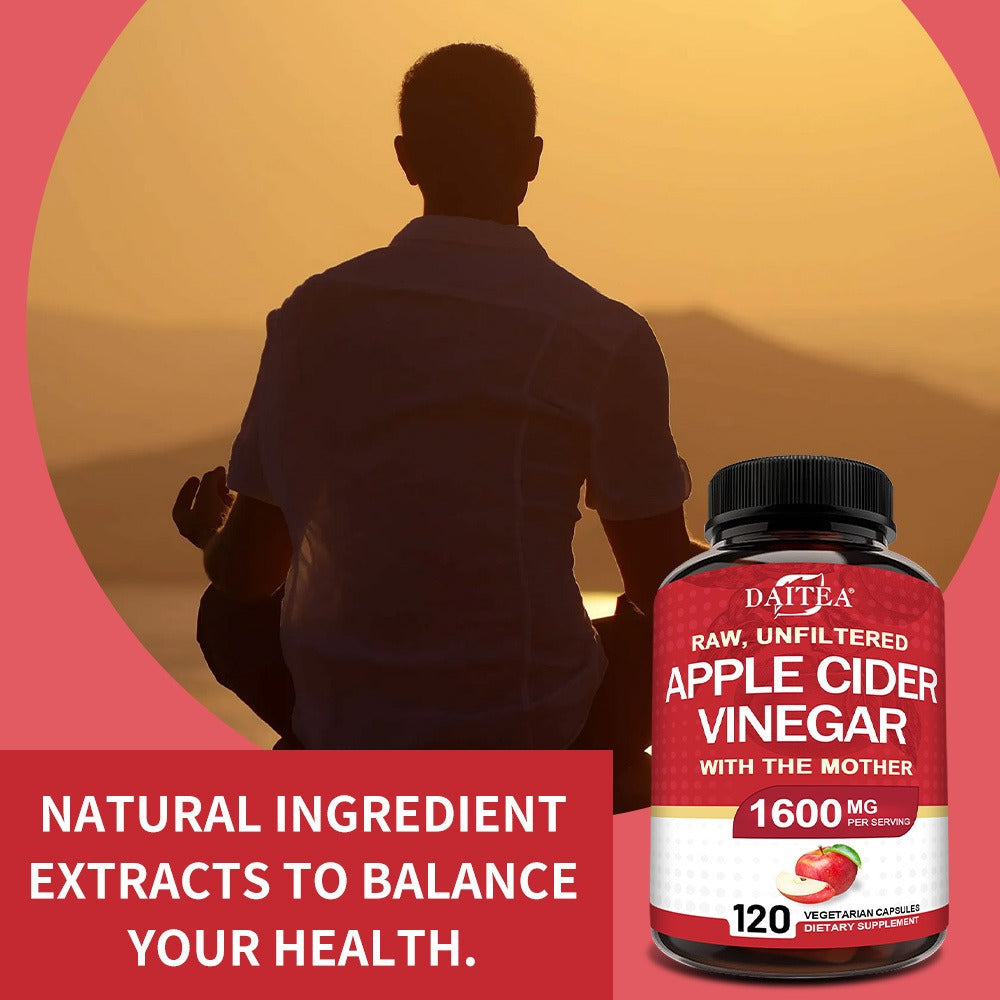 Apple Cider Vinegar Capsules 1600mg with Vitamin & Mineral Blend, Digestion for Bath Time, Home Spa and Personal Care