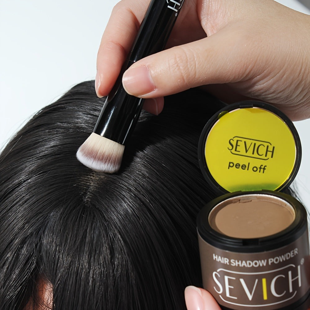 Hair Root & Hairline Concealer Powder Kit with Brush, Instant Coverage for Thinning Hair, Receding Hairline & Bald Spots