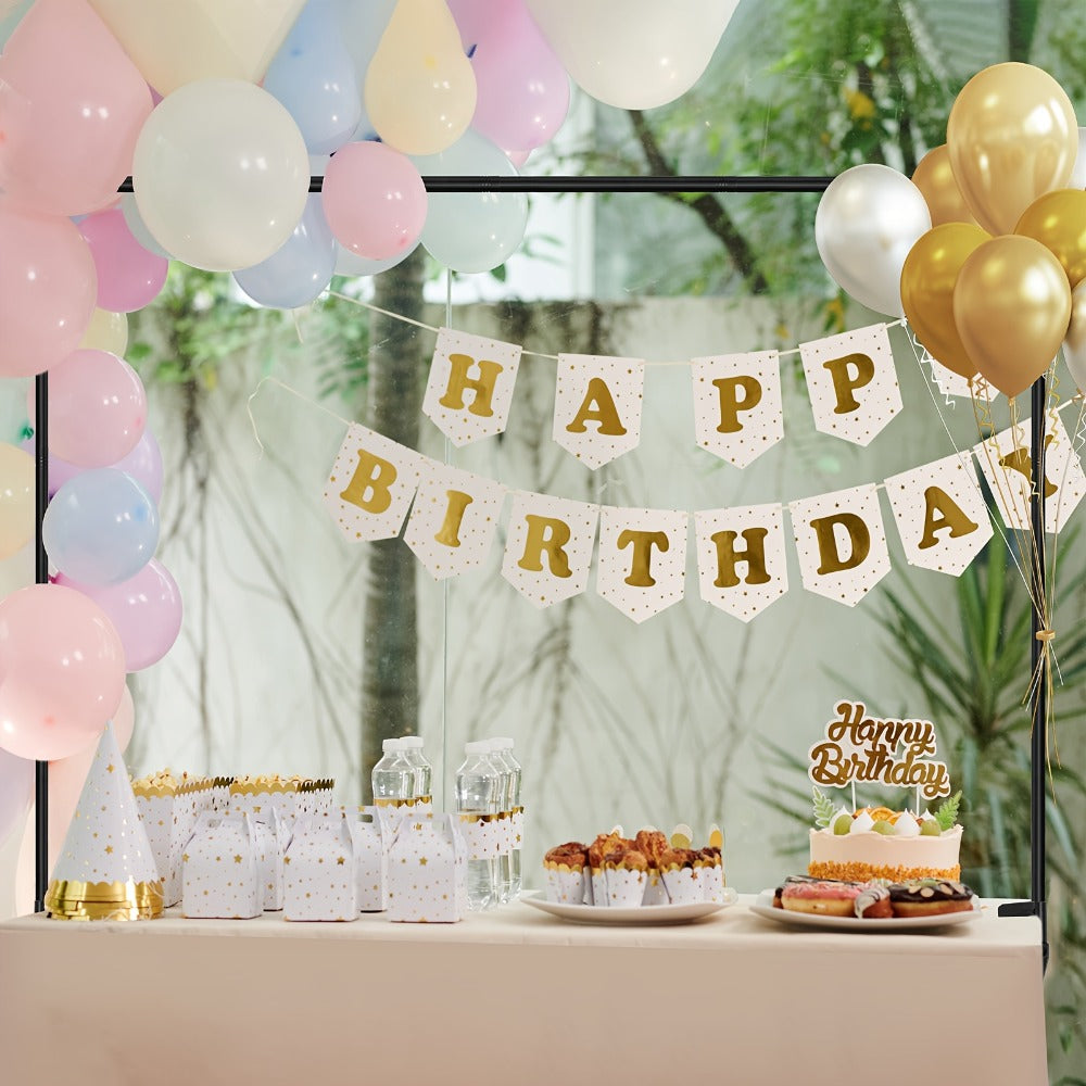 4x8ft Desktop Arch Stand for Photo Booth & Balloon Arrangements – Tool-Free Clip-On Durable Metal Backdrop Arch Frame for Weddings