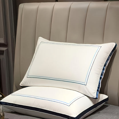 Hotel Quality Sleep Pillows Firm Support Cool-to-Touch Fiber Fill 2/4 Pack – Back Stomach Side Sleeper Pillow Set Soft Breathable Bed