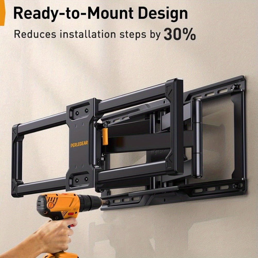 Full Motion TV Wall Mount 40-86 Inch – Holds 132 lbs, Pre-Assembled, Tool-Free Tilt Swivel Extend, VESA 600x400mm