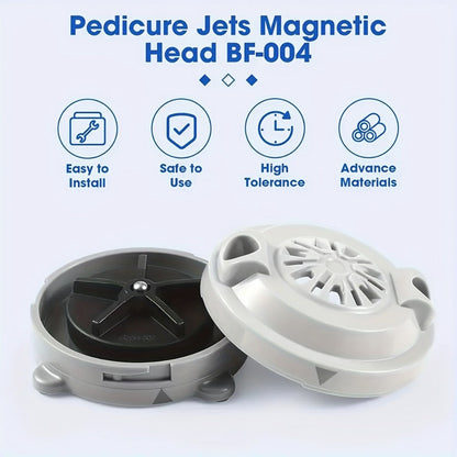 Magnetic Pipeless Jet Head Motor Replacement for Pedicure Spa Chair, Rotating Jet with Propeller & Cap