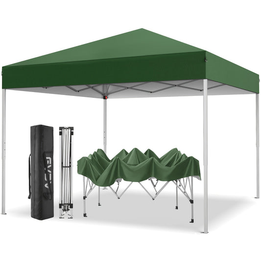 Straight-Leg 10x10ft Pop-Up Canopy Tent with 420D Oxford Top, Three Heights and Eight Colors