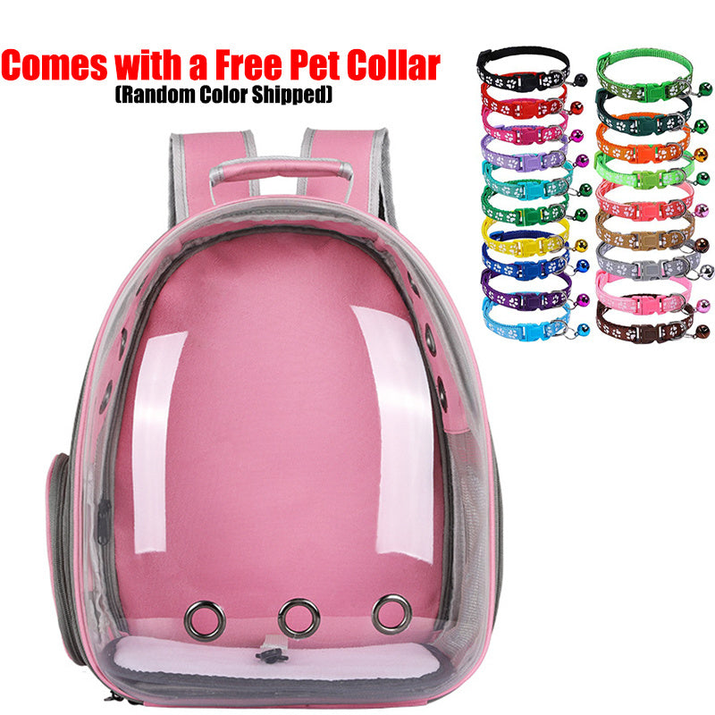 Cat Carrier Backpack Transparent Space Capsule – Portable Breathable Pet Travel Bag for Cats & Small Dogs