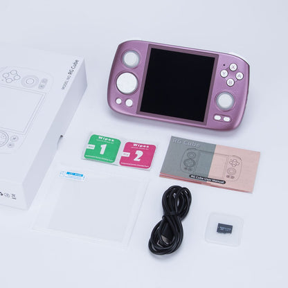 Handheld Game Console Anbernic RG Cube with 3.95-Inch IPS OCA Full-Lamination, 720x720 (Square), Multi-Touch, 128GB game-card bundle