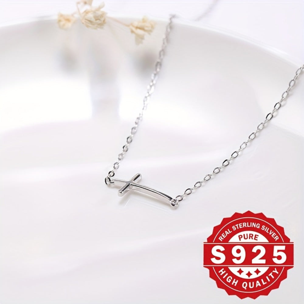 Anklet for Women - 925 Sterling Silver Cross for Minimalist Hypoallergenic Ankle Bracelet - product detail view 8