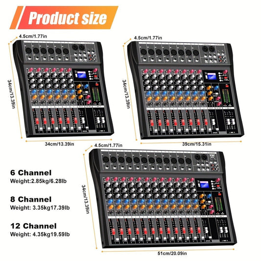 Audio Mixer, USB, Professional, 12-Channel, Controller for Live Sound detail image