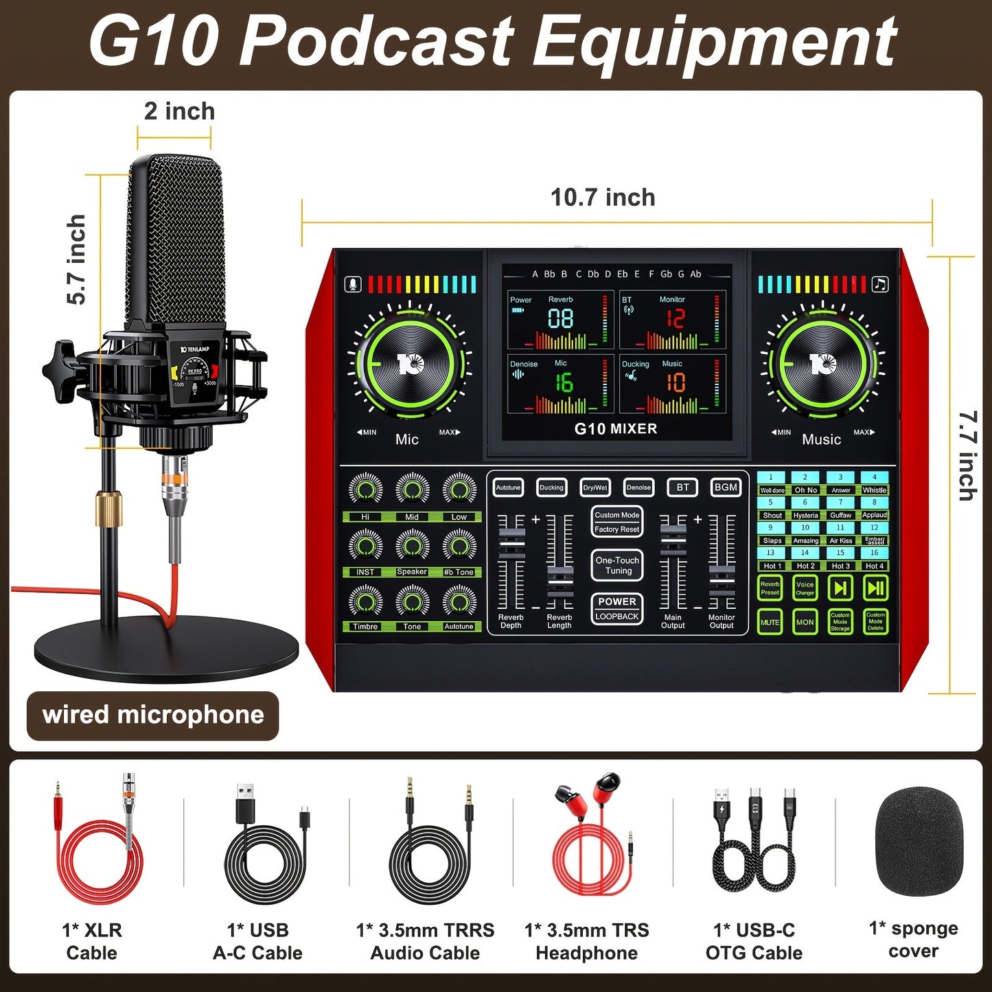 Audio Mixer shown in the G10-pk(Disc bracket set) option