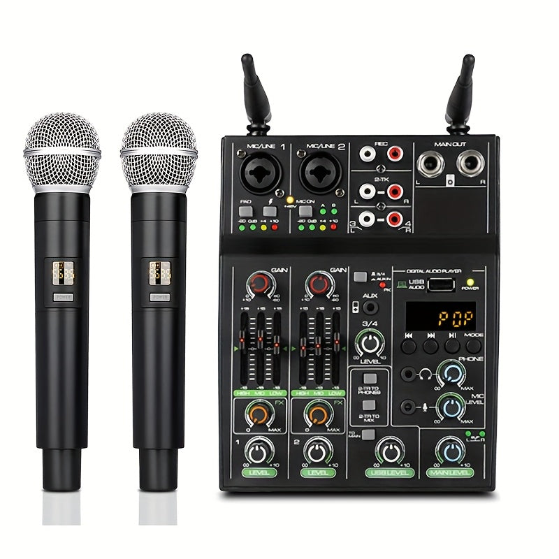 Audio Mixer shown in the One to two microphone mixer option