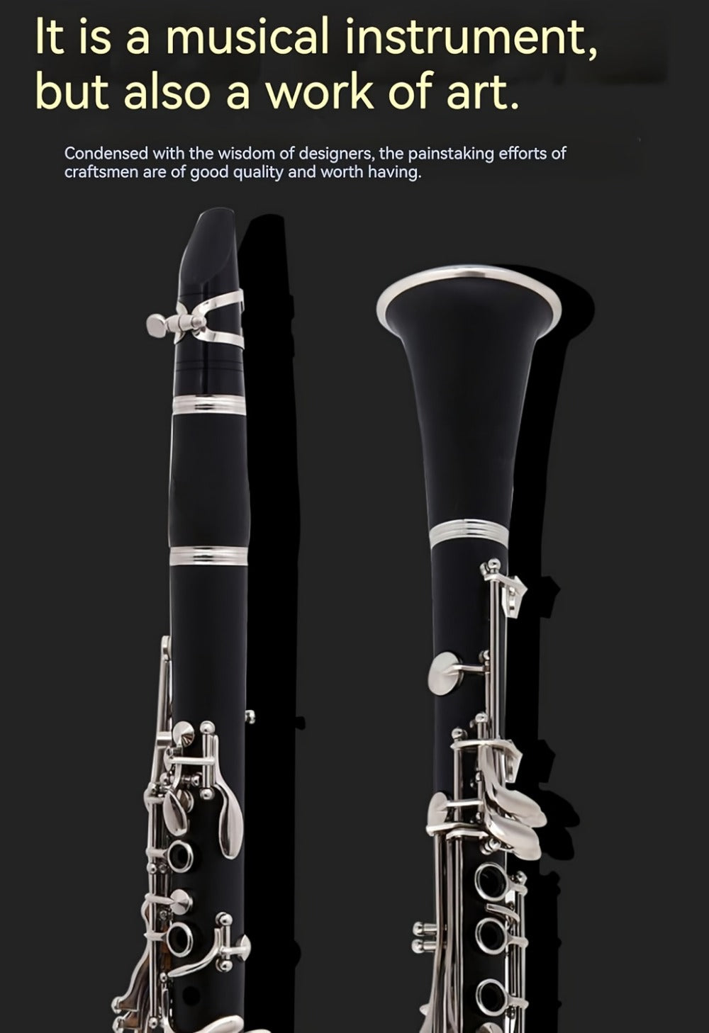 B-Flat Clarinet, HOGSN, 17-Key, Black for Lessons and Practice detail image - detail view 11