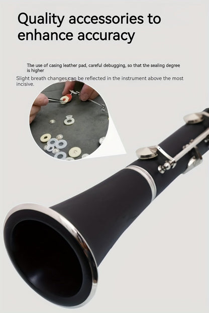 B-Flat Clarinet, HOGSN, 17-Key, Black for Lessons and Practice detail image - detail view 12