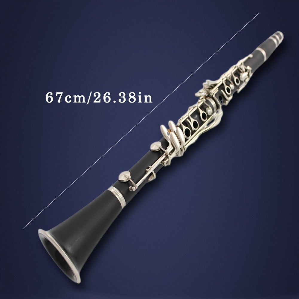 B-Flat Clarinet, HOGSN, 17-Key, Black for Lessons and Practice detail image - detail view 4