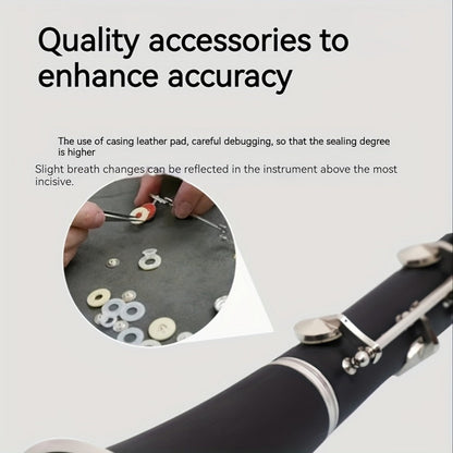 B-Flat Clarinet, HOGSN, 17-Key, Black for Lessons and Practice detail image - detail view 7