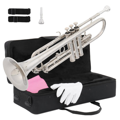 B-Flat Trumpet shown in the silver option