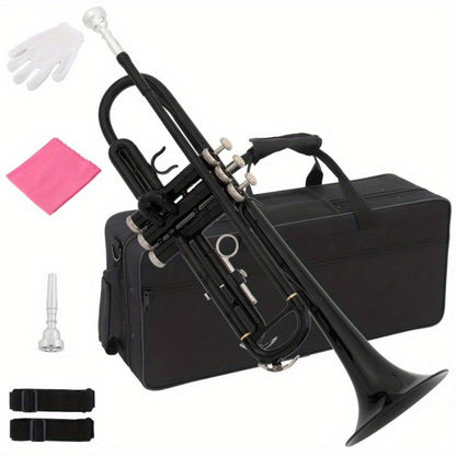 B-Flat Trumpet, 8.7 Cm, 50 Cm, Black, Nickel, Plating for School Band detail image - detail view 3