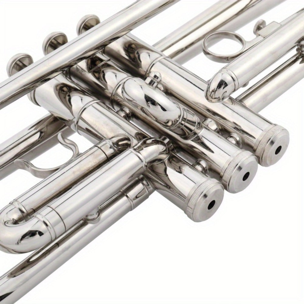 B-Flat Trumpet, Silvery Small, 0.08mm, 8.6 cm, Silvery, Concert, Band for School Band detail image - detail view 6