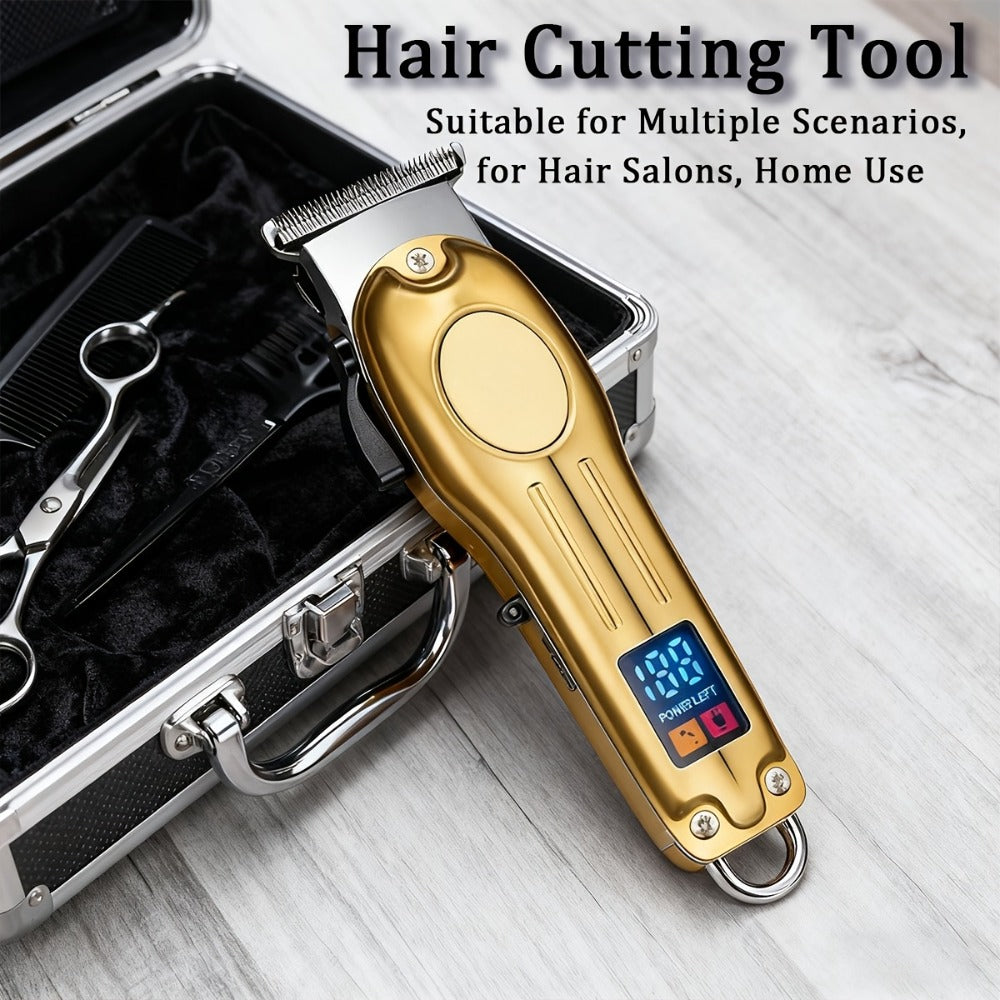 Cordless Hair Clipper Set for Men & Women – Professional Wireless Barber Clippers with T-Blade Trimmer, LED Screen, Adjustable Taper Lever